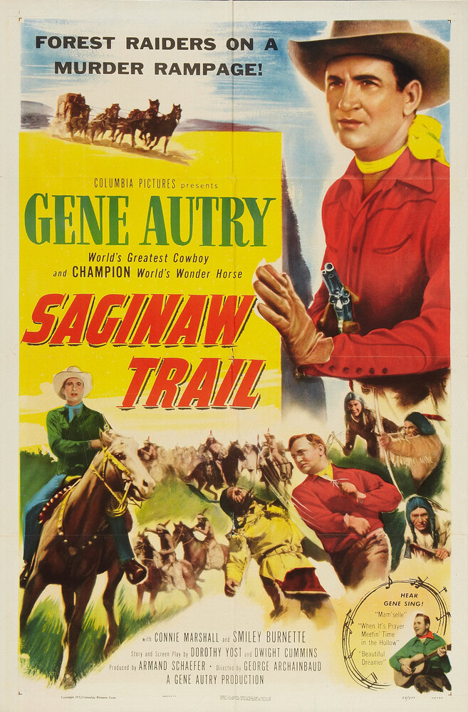 Saginaw Trail (1953) постер