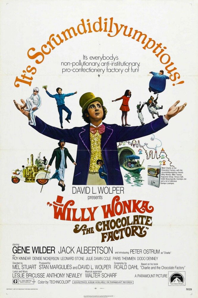 Вилли Вонка и шоколадная фабрика (1971) постер