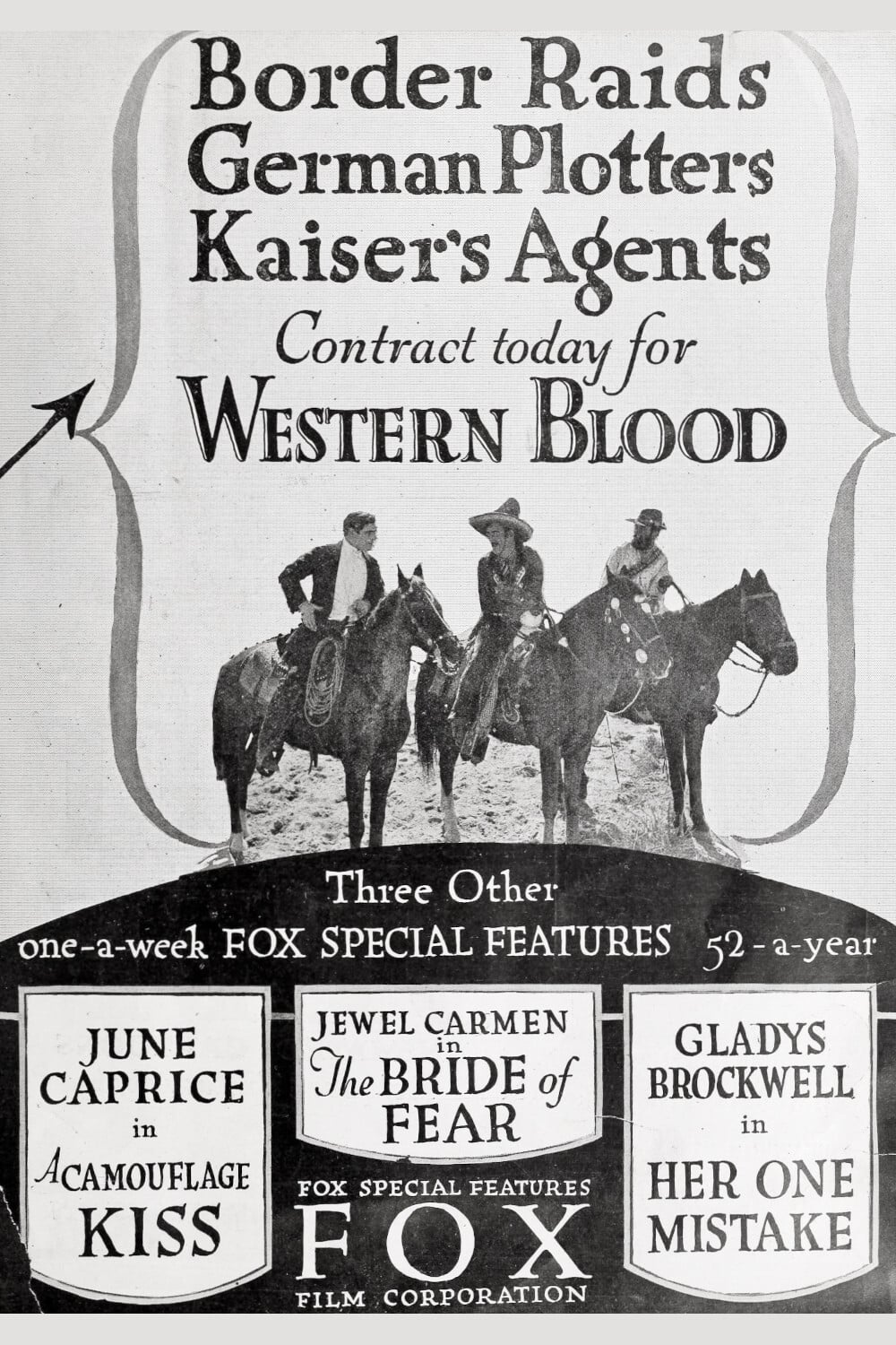 Западная кровь (1918) постер