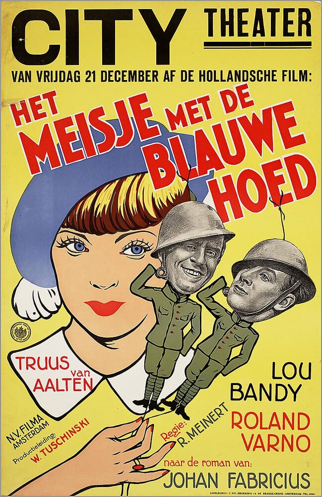 Het meisje met den blauwen hoed (1934) постер