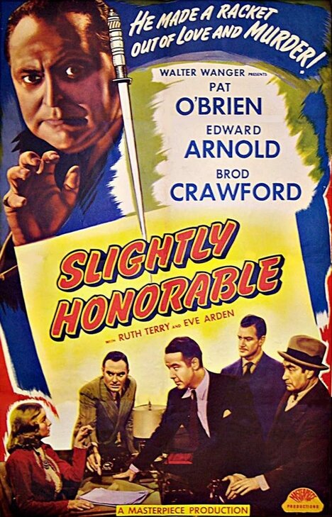 Slightly Honorable (1939) постер