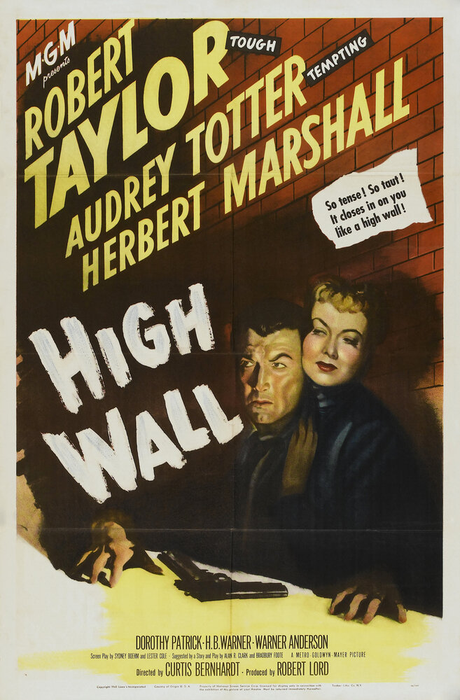 Высокая стена (1947) постер