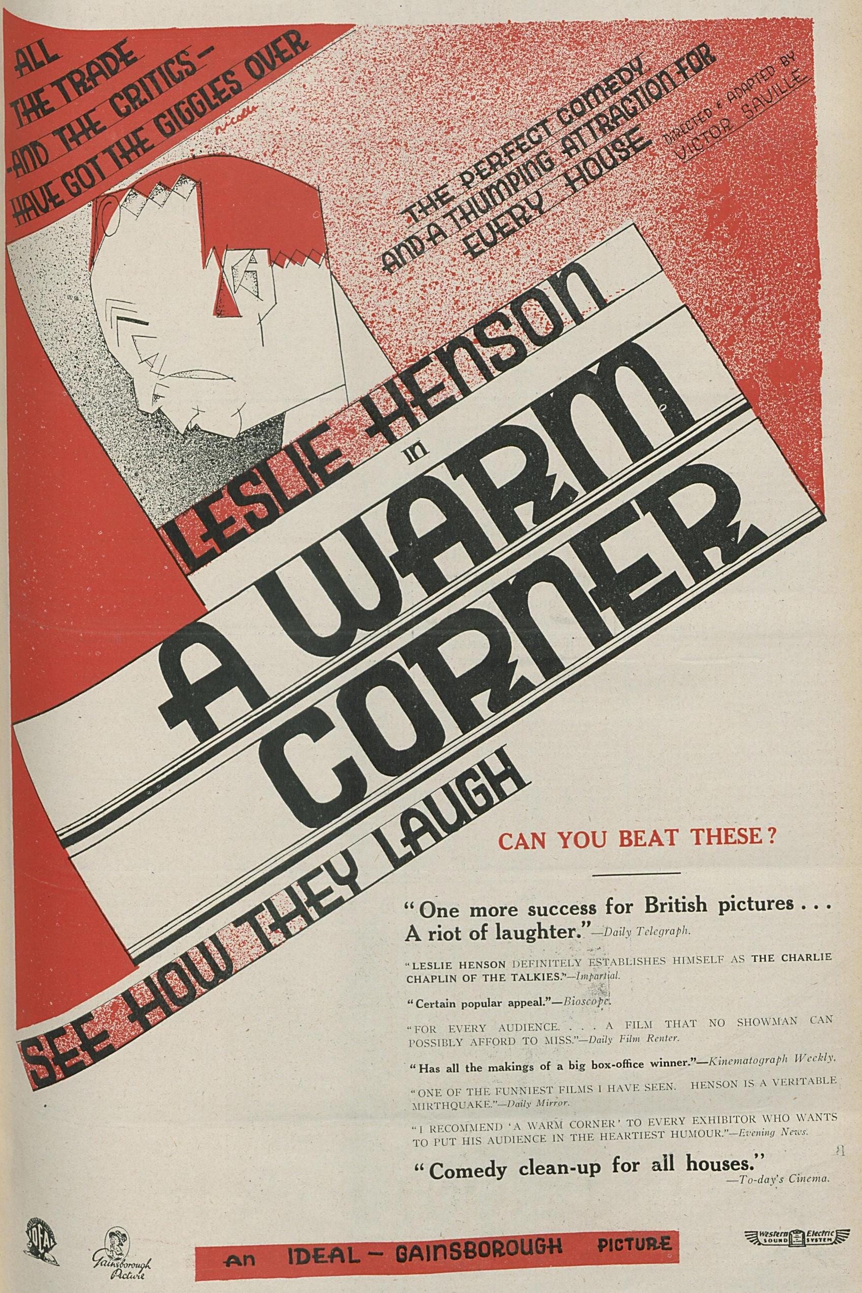 A Warm Corner (1930) постер