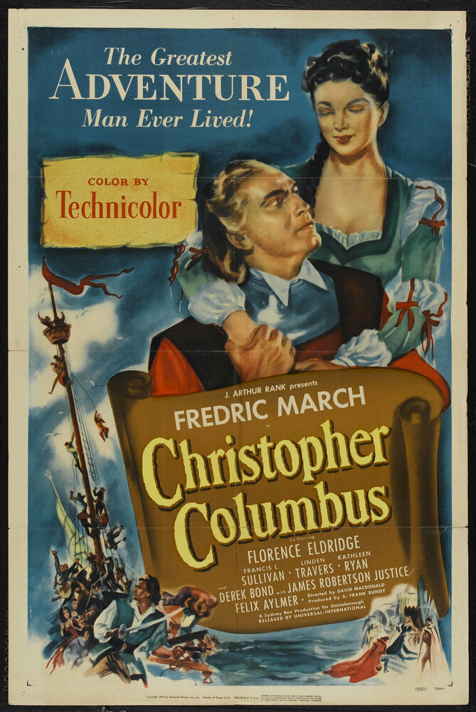 Христофор Колумб (1949) постер
