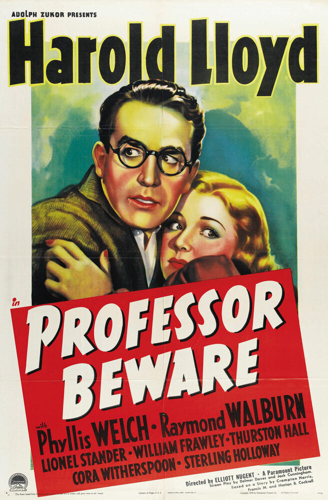 Профессор, остерегайся (1938) постер