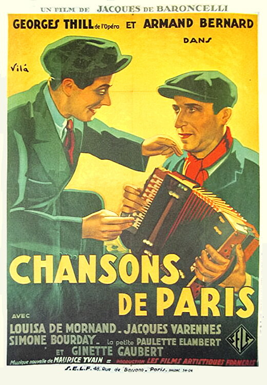 Песни Парижа (1934) постер