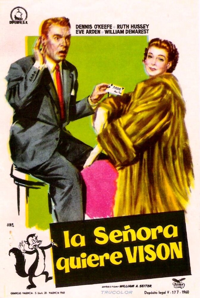 Леди хочет норку (1953) постер